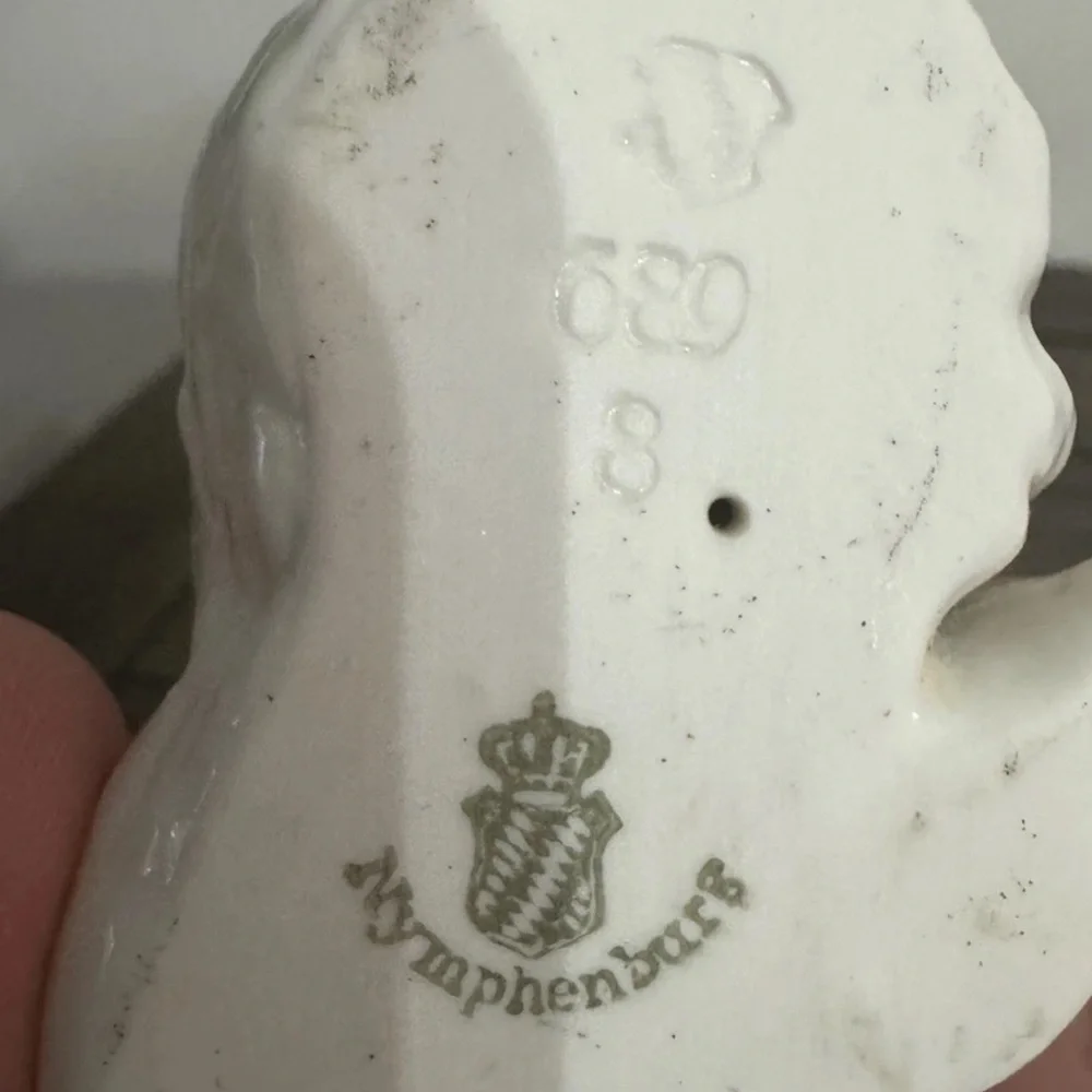 White Ceramic Sleeping Cat Figurine